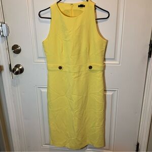 Ann Taylor Yellow Midi Dress
